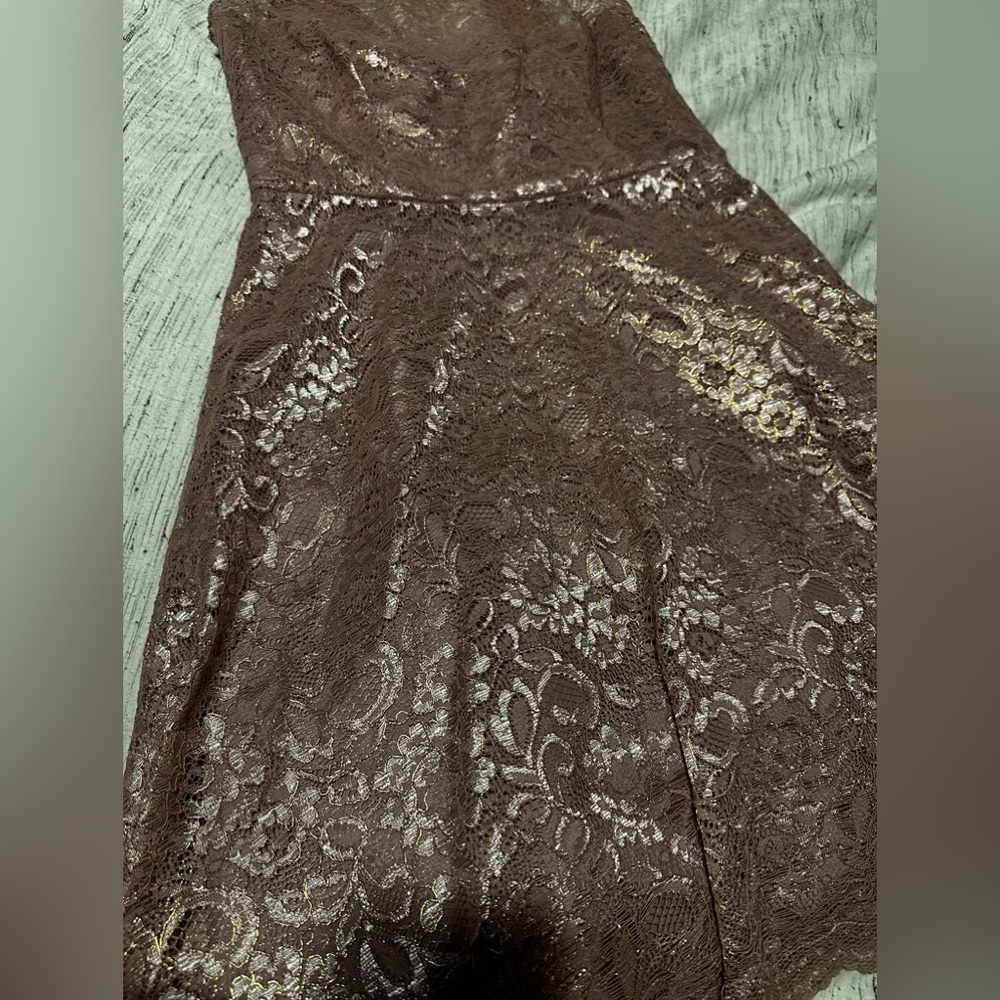 David’s Bridal lace bridesmaids dress